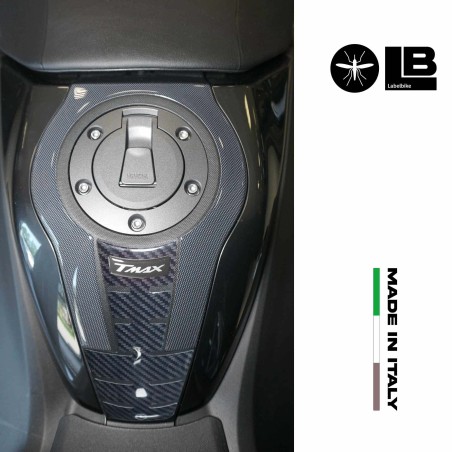 Schwarzes 3D-Aufkleberset zum Schutz Ihres Rollers, kompatibel mit Yamaha Tmax 560 2022–2023