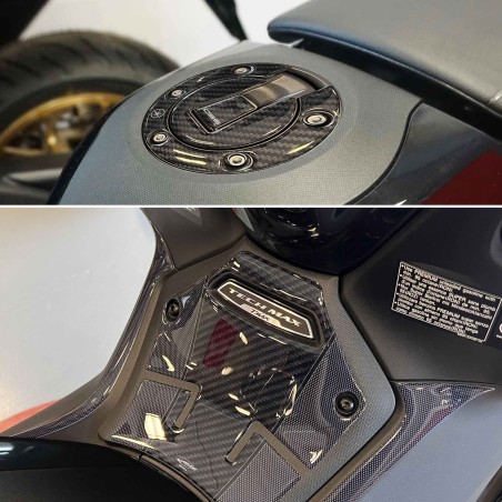 Kit de pegatinas 3D negras para protección de scooter compatible con Yamaha Tmax 560 2022-2023