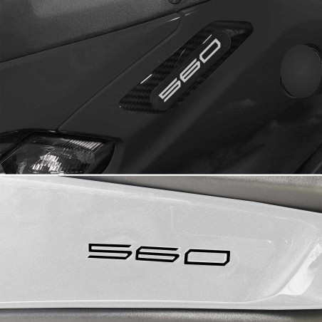 Kit de pegatinas 3D negras para protección de scooter compatible con Yamaha Tmax 560 2022-2023