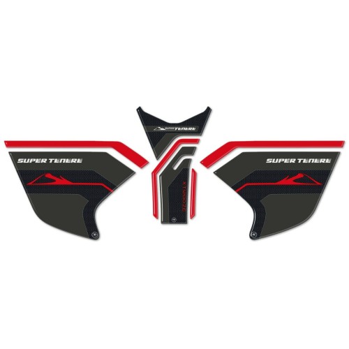Kit de pegatinas PROTECCIÓN DEPÓSITO MOTO 3D compatible con YAMAHA SUPER Tenere rojo