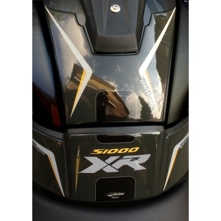 KIT ADESIVI 3D PROTEZIONI SERBATOIO compatibili x MOTO BMW S1000XR triple black 