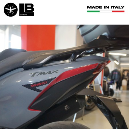 Kit de pegatinas 3D rojas para protección de scooter compatible con Yamaha Tmax 560 2022-23