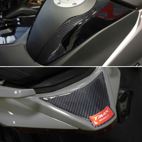 Kit de pegatinas 3D rojas para protección de scooter compatible con Yamaha Tmax 560 2022-23