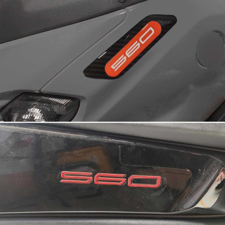 Kit de pegatinas 3D rojas para protección de scooter compatible con Yamaha Tmax 560 2022-23