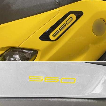 Kit de pegatinas de protección scooter 3D amarillo compatible con Yamaha Tmax 560 2022-23