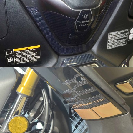 3D gold scooter protector sticker kit compatible with Yamaha Tmax 560 2022-2023