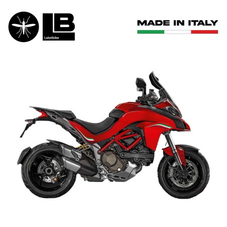 Kit ADESIVI 3D TRICOLORE PROTEZIONI Coda per MOTO DUCATI MULTISTRADA 1200 Italia 2010-2014