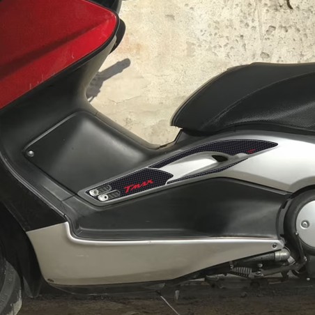 KIT DE PEGATINAS Boomerang en RESINA DE CARBONO 3D TMAX para YAMAHA T max 500 2001-2007