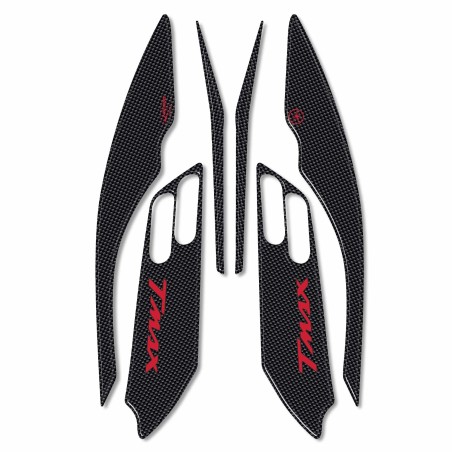 KIT DE PEGATINAS Boomerang en RESINA DE CARBONO 3D TMAX para YAMAHA T max 500 2001-2007