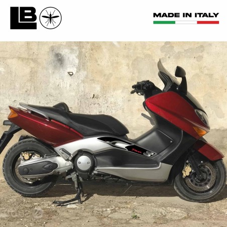 KIT DE PEGATINAS Boomerang en RESINA DE CARBONO 3D TMAX para YAMAHA T max 500 2001-2007