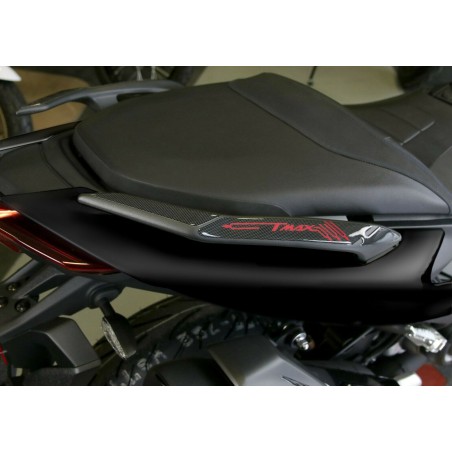 Kit ADESIVI GEL 3D compatibili YAMAHA Tmax 560 2020-2021 CARBON LOOK-ROSSO ERGAL