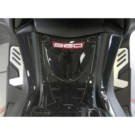 Set of 3D GEL ADHESIVES compatible YAMAHA Tmax 560 2020-2021 CARBON LOOK-RED ERGAL