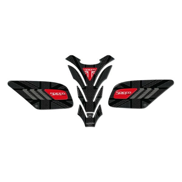 Kit adesivi gel 3D per serbatoio moto compatibile Triumph Speed Triple 2016-2021
