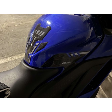 Kit Adesivi gel 3D Protezioni Serbatoio moto compatibili Yamaha YZF R3 2019-2023
