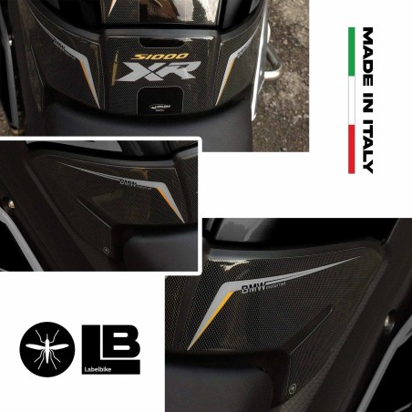 KIT DE PEGATINAS DE GEL PROTECCIÓN DEPÓSITO compatible con MOTOCICLETAS BMW S1000XR TRIPLE NEGRO 