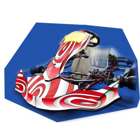 Crystal Go-Kart Sticker Kit for Fairings FP7 GoKart 100-120-150 Red-White