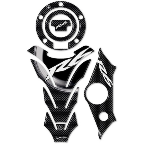 KIT ADESIVI in gel 3D compatibil per MOTO YAMAHA YZF R6 2003 - 2004 carbon look 