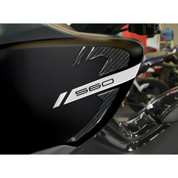 Kit de PEGATINAS DE GEL 3D compatibles con YAMAHA Tmax 560 2020-2021 LOOK CARBONO-PLATA 