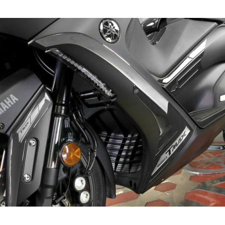 Kit ADESIVI in GEL 3D compatibili YAMAHA Tmax 560 2020-2021 CARBON LOOK-ARGENTO 