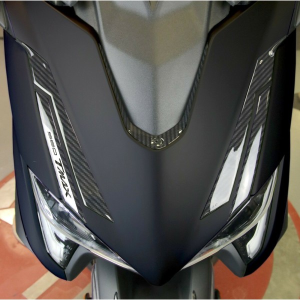 Kit de PEGATINAS DE GEL 3D compatibles con YAMAHA Tmax 560 2020-2021 LOOK CARBONO-PLATA 