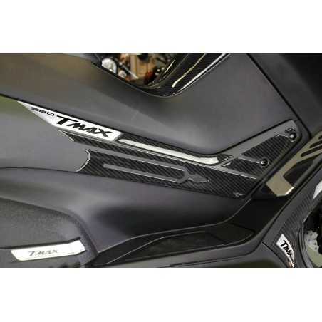 Kit ADESIVI in GEL 3D compatibili YAMAHA Tmax 560 2020-2021 CARBON LOOK-ARGENTO 