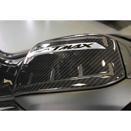 Kit ADESIVI in GEL 3D compatibili YAMAHA Tmax 560 2020-2021 CARBON LOOK-ARGENTO 