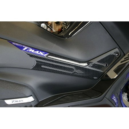 Kit PEGATINAS DE GEL 3D compatible con YAMAHA Tmax 560 2020-21 look carbono-metal azul