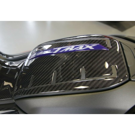 Kit PEGATINAS DE GEL 3D compatible con YAMAHA Tmax 560 2020-21 look carbono-metal azul