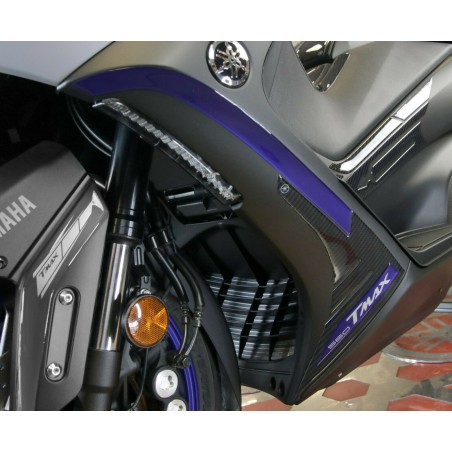 Kit PEGATINAS DE GEL 3D compatible con YAMAHA Tmax 560 2020-21 look carbono-metal azul