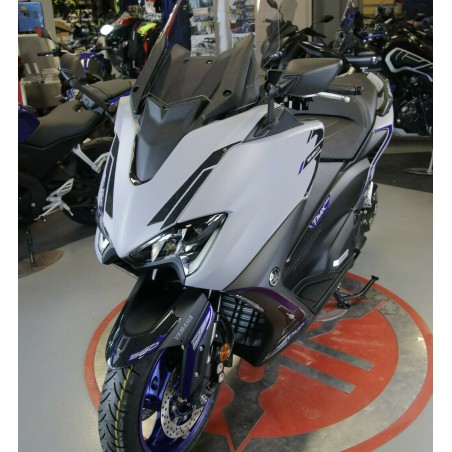 Kit PEGATINAS DE GEL 3D compatible con YAMAHA Tmax 560 2020-21 look carbono-metal azul