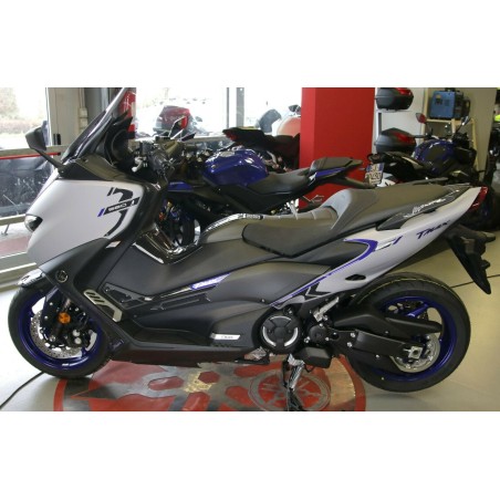 Kit PEGATINAS DE GEL 3D compatible con YAMAHA Tmax 560 2020-21 look carbono-metal azul