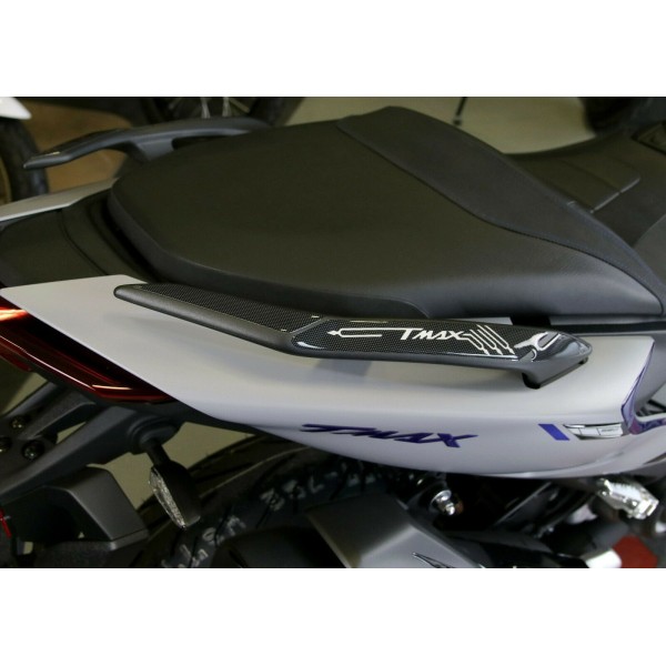 3D-GEL-AUFKLEBER-Set, kompatibel mit Yamaha Tmax 560 2020–21, Carbon-Look, blaues Metall