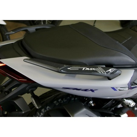 Kit PEGATINAS DE GEL 3D compatible con YAMAHA Tmax 560 2020-21 look carbono-metal azul