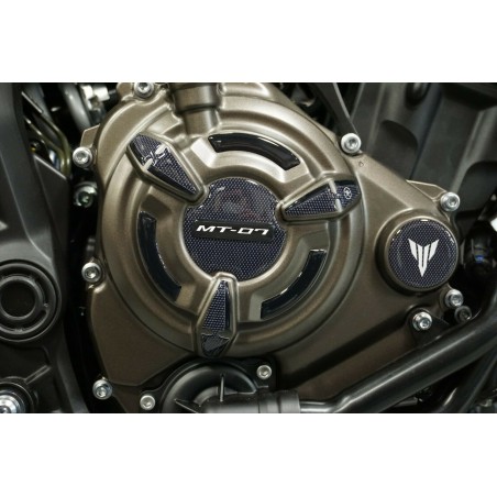 Kit adesivi in gel 3D protezioni laterali carter moto compatibili Yamaha MT-07