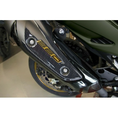Kit ADESIVI in RESINA 3D compatibili YAMAHA Tmax 560 2020-2021 CARBON LOOK-ORO
