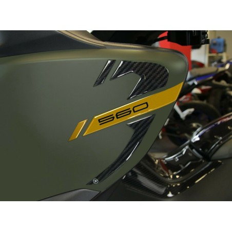 Kit PEGATINAS DE RESINA 3D compatible con YAMAHA Tmax 560 2020-2021 LOOK CARBONO-ORO