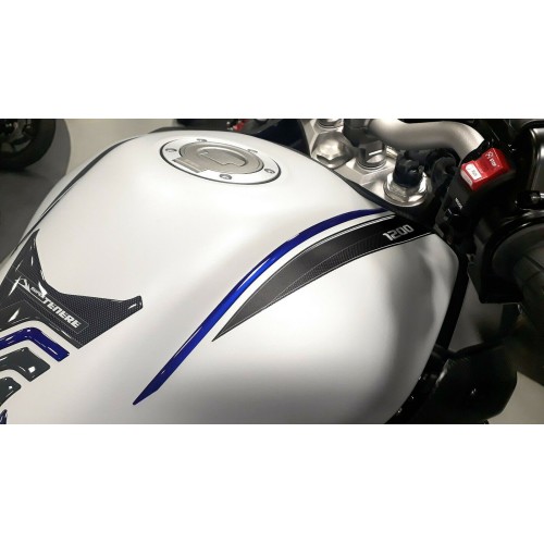KIT 3D RESIN ADHESIVE PROTECTIONS FOR MOTORCYCLE compatible YAMAHA SUPER TENERE blue 2