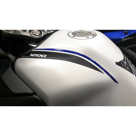 KIT DE ADHESIVOS DE RESINA 3D PARA PROTECCIONES DE MOTO compatibles con YAMAHA SUPER Tenere azul