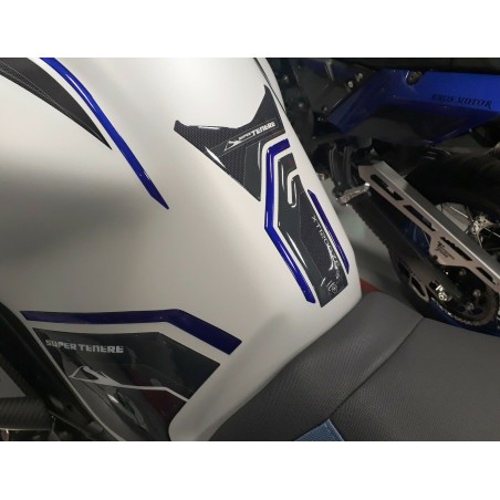 KIT DE ADHESIVOS DE RESINA 3D PARA PROTECCIONES DE MOTO compatibles con YAMAHA SUPER Tenere azul