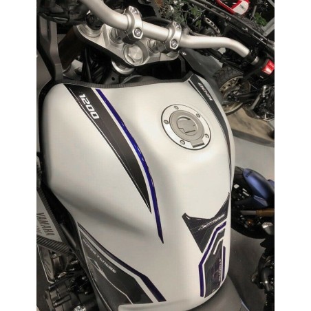 KIT DE ADHESIVOS DE RESINA 3D PARA PROTECCIONES DE MOTO compatibles con YAMAHA SUPER Tenere azul