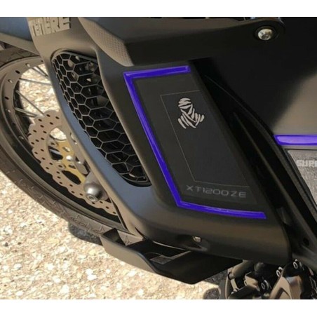 KIT DE ADHESIVOS DE RESINA 3D PARA PROTECCIONES DE MOTO compatibles con YAMAHA SUPER Tenere azul