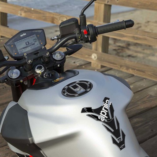PEGATINAS/KIT PEGATINAS en PROTECCIÓN DEPÓSITO DE RESINA DE CARBONO 3D para MOTO APRILIA