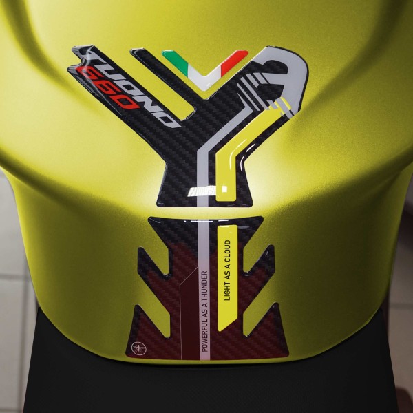 Kit completo adesivi 3D compatibili con Aprilia Tuono 660 giallo 2021-2023