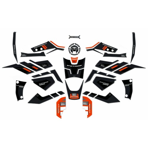 KIT completo de pegatinas 3D para motos compatibles SUZUKI V-STROM 1050 vstrom naranja