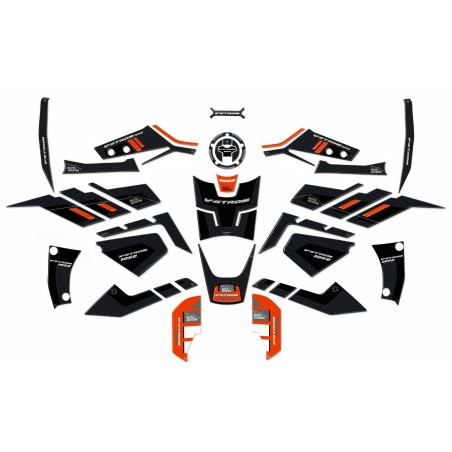 KIT completo de pegatinas 3D para motos compatibles SUZUKI V-STROM 1050 vstrom naranja