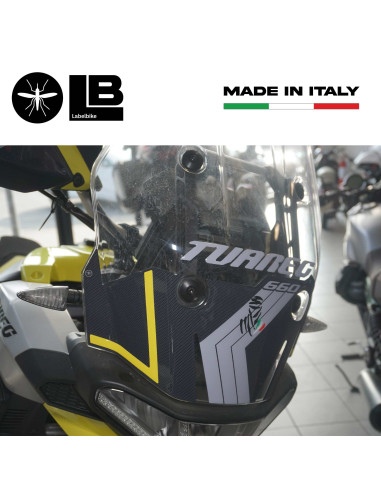 Complete 3D sticker kit for motorbikes compatible with Aprilia Tuareg 660 yellow 2022