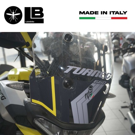Kit completo de adhesivos 3D para moto compatible con Aprilia Tuareg 660 amarillo 2022