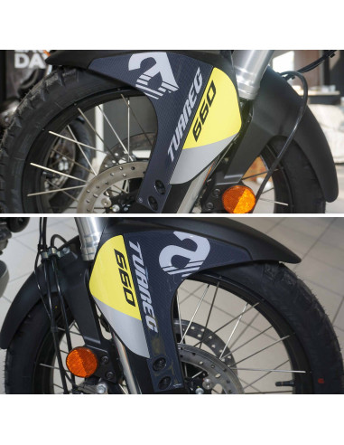 Complete 3D sticker kit for motorbikes compatible with Aprilia Tuareg 660 yellow 2022