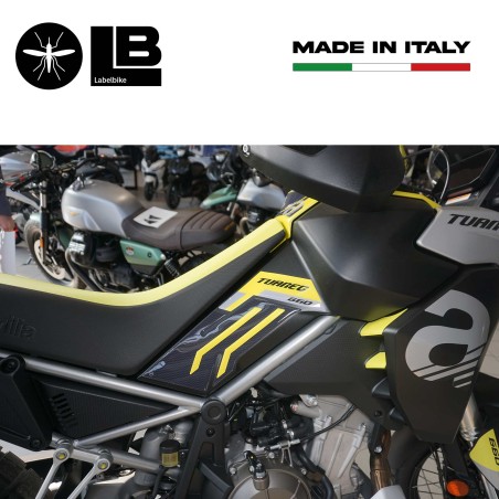 Kit completo de adhesivos 3D para moto compatible con Aprilia Tuareg 660 amarillo 2022