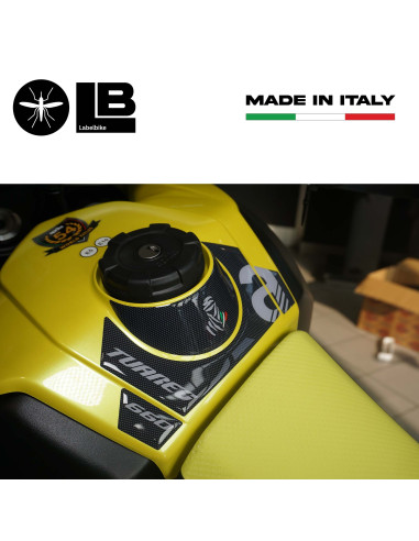 Complete 3D sticker kit for motorbikes compatible with Aprilia Tuareg 660 yellow 2022
